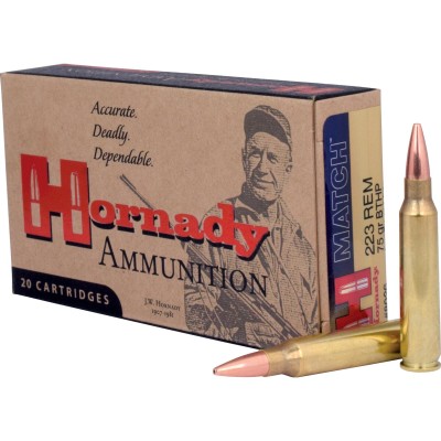 Hornady, 223 Rem., 52gr, BTHP Match