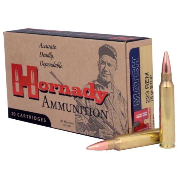 Hornady, 223 Rem., 75gr, BTHP Match