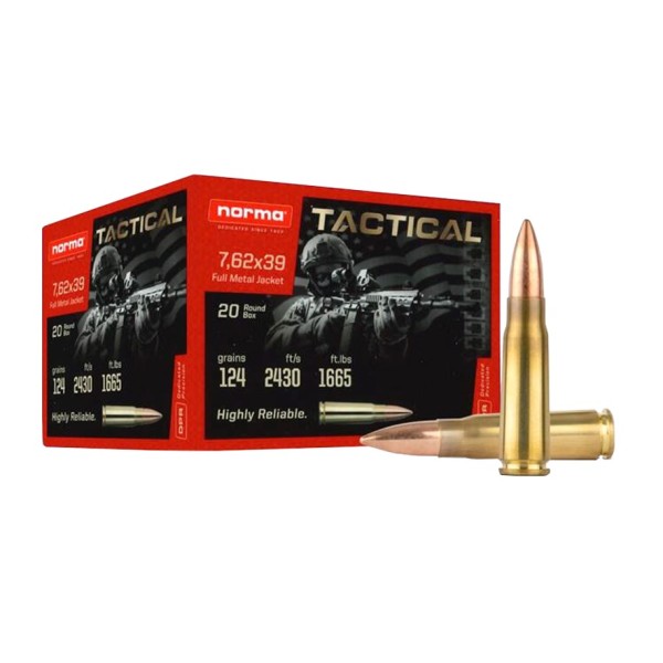 NORMA CTG 7,62x39 FMJ 8g/124gr