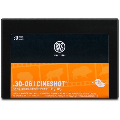 RWS Cineshot .30-06 Win, 9,5g/147gr, Spezialpatrone für Schiesskino