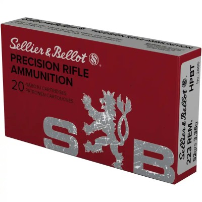 Sellier & Bellot .223 Remington HPBT 52grs/3.36g