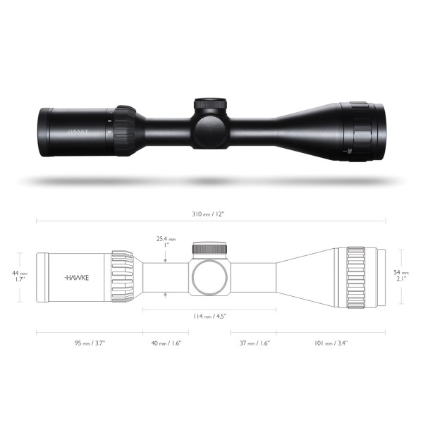 HAWKE Zielfernrohr AIRMAX 3-9x40 AO AMX