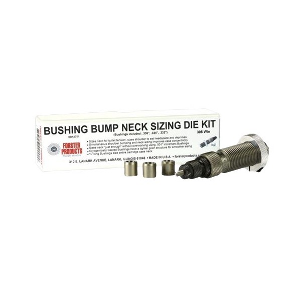 FORSTER Bushing Bump Hülsenhalskalibrier Matrizensatz inkl. 3 Buhsing 6,5 Creedmoor 