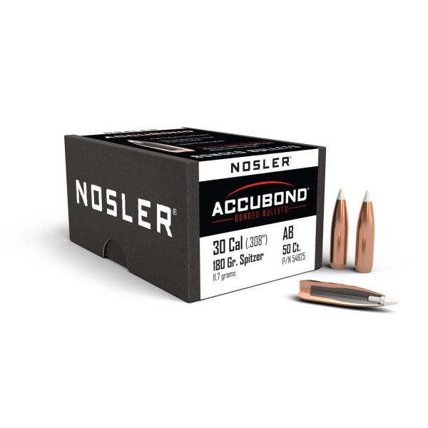 Nosler Geschosse 7,62/.30 180gr AccuBond 50Stk.