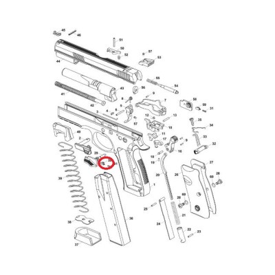 CZ 75 SP 01 Sicherungsklemme links