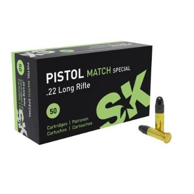 SK .22lr Pistol Match Spezial 40gr 50Stk. SK .22lr Pistol Match Spezial 40gr 50Stk.