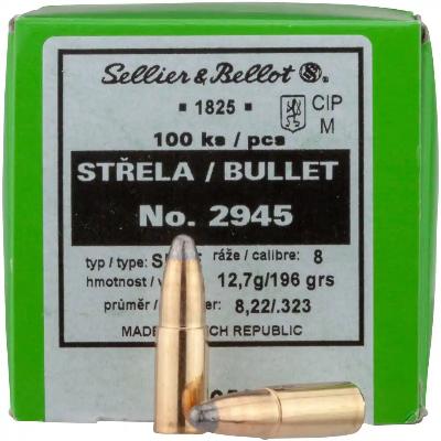 Sellier & Bellot Geschosse 8mm/.323 196gr TM CE 100Stk. Sellier & Bellot Geschosse 8mm/.323 196gr TM CE 100Stk.