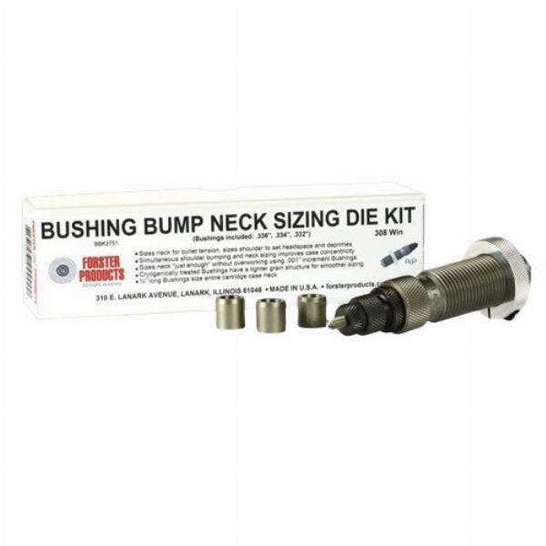 FORSTER Bushing Bump Hülsenhalskalibrier Matrizensatz inkl. 3 Buhsing 6,5 Creedmoor