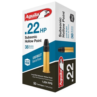 Aquila .22lr Subsonic HP 38grs