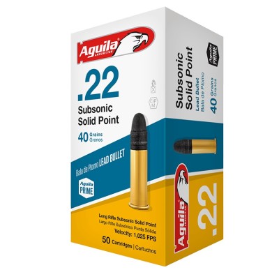 Aquila .22lr Subsonic Solid Point 40grs