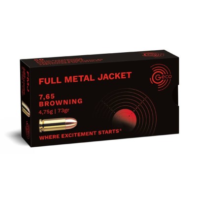 GECO 7,65 Browning / .32 Auto FMJ/VM 4,7g / 73gr 50 Stk.